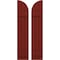 Ekena Millwork Americraft 3-Board (2 Batten) Wood Joined Board-n-Batten Shutters w/ Arch Top, ARW101BQ311X68MRH, PR ARW101BQ311X68MRH - alternate 1